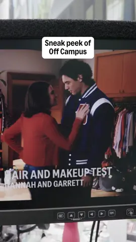 Capturing pure chemistry in real time during a hair and makeup test with @ella bright :) and Belmont Cameli on the set of Off Campus. 