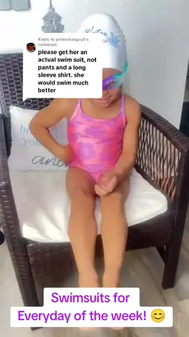 Replying to @potatohatguy0  in her video where she jumps in the 12 feet a few people asked why she had on full clothes. We have a warm water pool for our business, so when we rent from our University the pool is very cold for our kids (especially the little ones) so we encourage parents to either use wet suits or layer up. my daughter doesn't like her wet suits (she has 2) and prefers to layer up. Therefore, on top of her swimsuit (the long sleeve with rash guard) we also put her leggings and long sleeve shirt on. She is much more comfortable this way and unlike her first several times in the cold water, she actually stays in the water. So, once we found a combo that works for her, we continue to stick to it.  Every child is different, so find what works best for your child or student. 