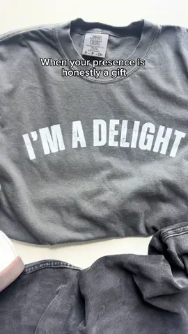 When they’re honestly lucky you’re here 🤣💕 Now available in the shop! #ImADelightTee #graphictees #tshirtdesign #teeshirts #OOTD #fashion #style #apparel