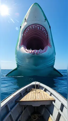 This Shark Was Way Too Close for Comfort 🚤🦈 #Ocean 