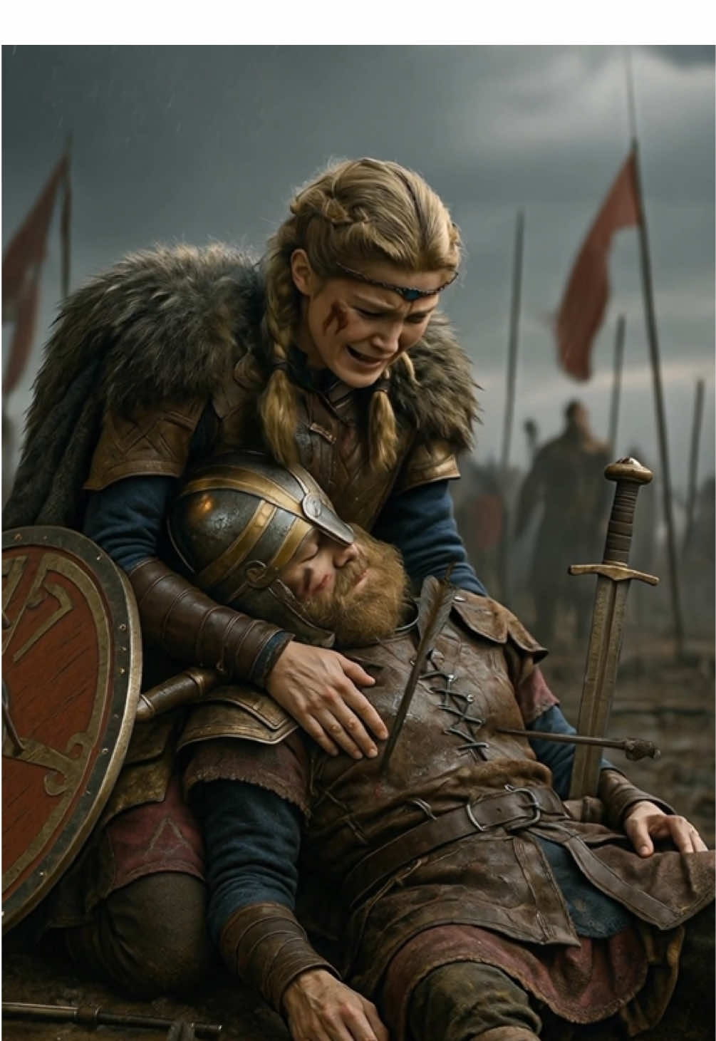 His Last Breath, Her Eternal Cry⚔️ #darkfantasy #medieval #medievaltiktok #medievalfantasy #fantasy #dark #fantasyart #knight 