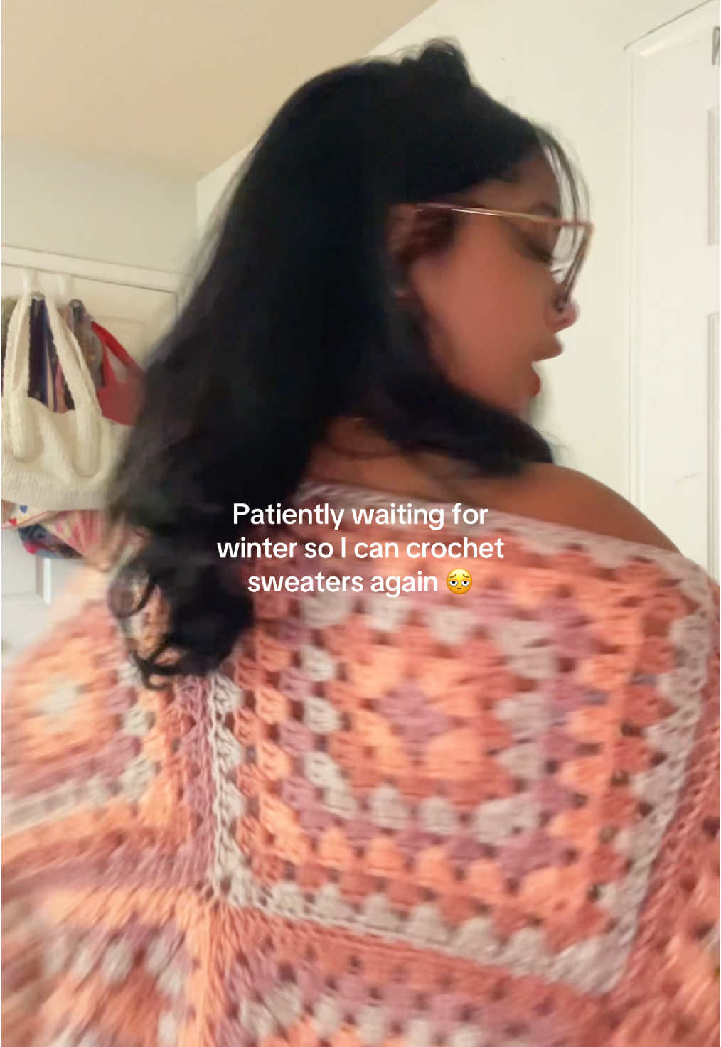 As much as I love summer… she’s gotta go #crochetersoftiktok #crochetsweater #trending #viraltiktok #relatable #fypシ゚viral #crochetaddiction 