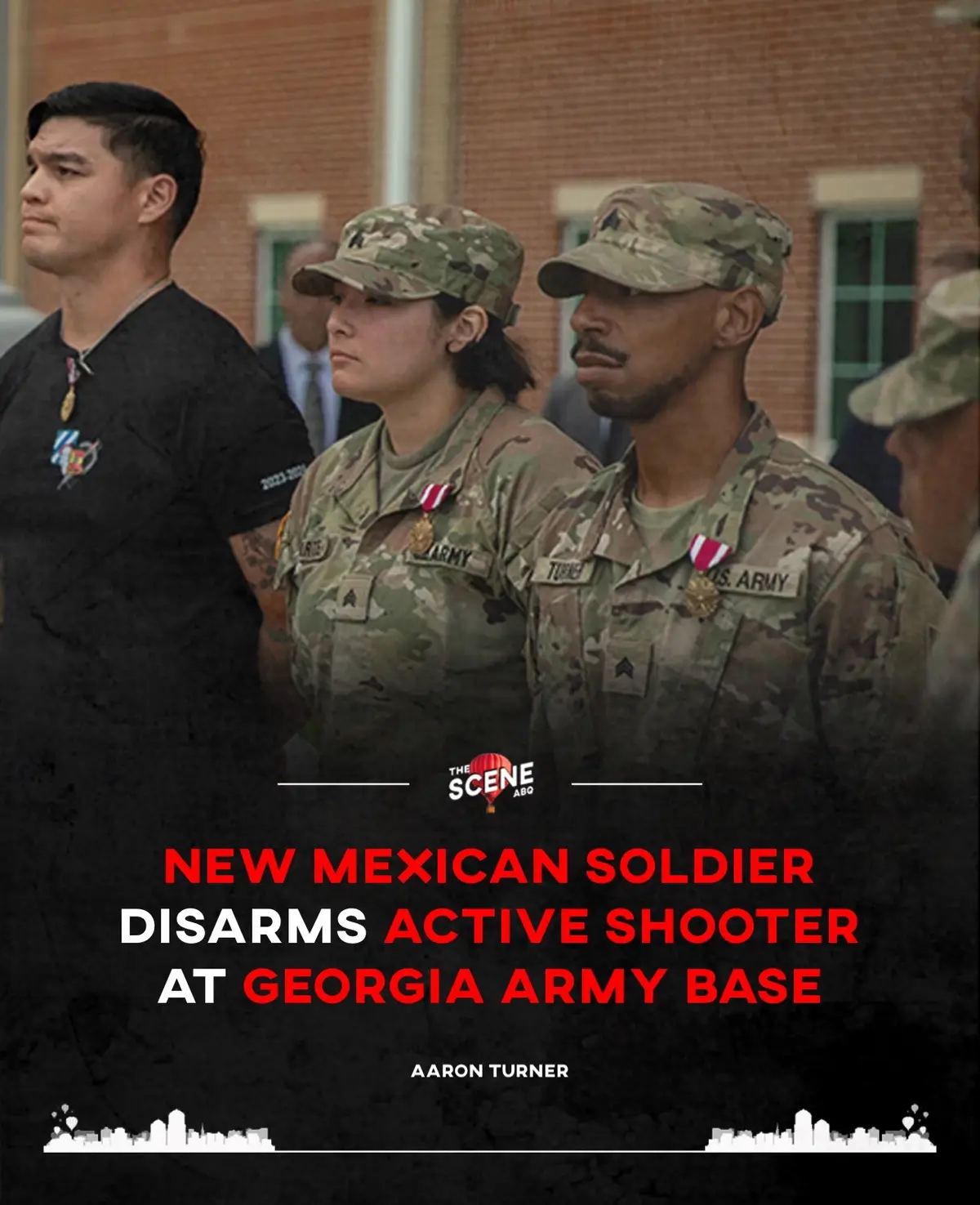 A soldier from Farmington, New Mexico, is being recognized for his life-saving actions during a chaotic shooting incident at Fort Stewart, Georgia. U.S. Army Sgt. Aaron Turner was one of six soldiers honored for bravery during an active shooter situation on base. According to Army officials, Turner physically restrained the gunman, stopping the attack and preventing further harm to others. Turner and five fellow soldiers were awarded the Meritorious Service Medal—one of the military’s top honors for non-combat heroism—by Army Secretary Dan Driscoll. Officials say the group not only confronted the threat but also helped treat wounded soldiers at the scene. During the ceremony, Secretary Driscoll told the honorees: “This may not hit you right away, and that’s okay. Just know we are proud of you, and we will stand by your side as your fellow soldiers recover.” The full list of recipients includes:     •    Master Sgt. Justin Thomas – Kingwood, Texas     •    First Sgt. Joshua Arnold – Fort Bragg, North Carolina     •    Staff Sgt. Melissa Taylor – Winterhaven, Florida     •    Staff Sgt. Robert Pacheco – Amsterdam, New York     •    Sgt. Eve Rodarte – El Centro, California     •    Sgt. Aaron Turner – Farmington, New Mexico Military officials say the shooting remains under investigation. VIA KOAT Photo: US NAVY