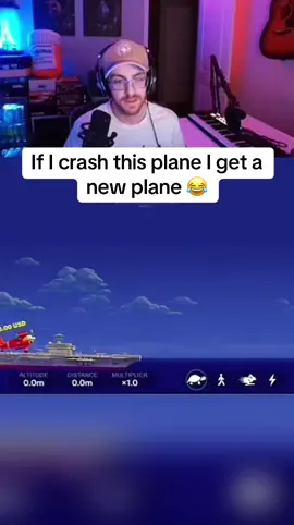 If I crash this plane I get a new plane 😂#kickstreaming #crashlanding #plane 