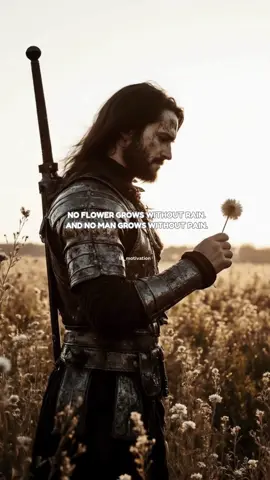 NO FLOWER GROWS WITHOUT RAIN AND NO MAN GROWS WITHOUT PAIN. #creatorsearchinsights #motivation #discipline #motivationalquotes #fyp #stoicism #warrior #mindset #stoic #power #success #lifequotes #wisdom 