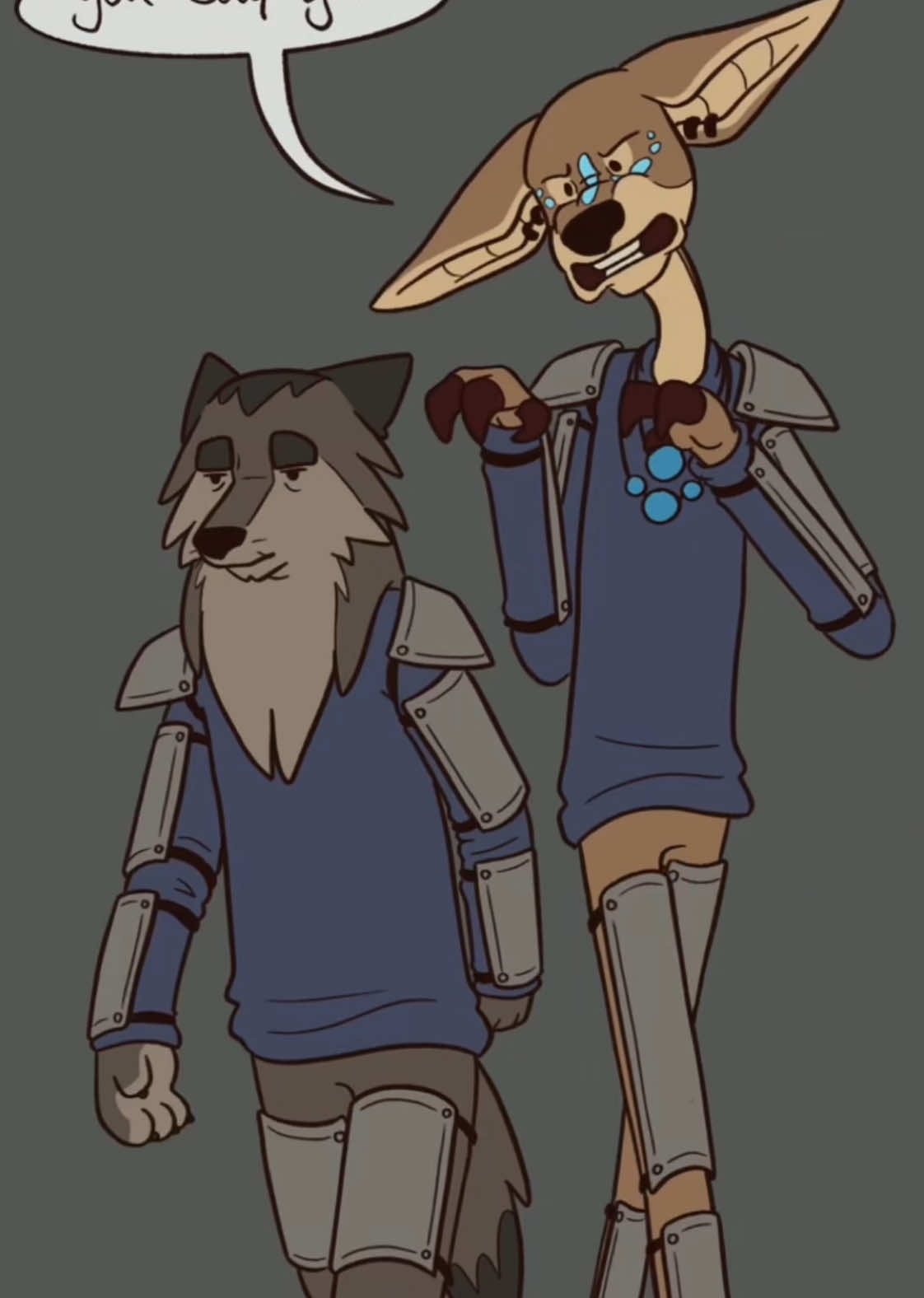The first few chapters of graycove summed up  #originalcharacter #originalcomic #comicseries #originalcharacterart #illustration #animals #digital #digitalartist #animalcomics #funny #fyp #humour #animatic #talesfromgraycove #cute #graycove #wolf #deer #guards 
