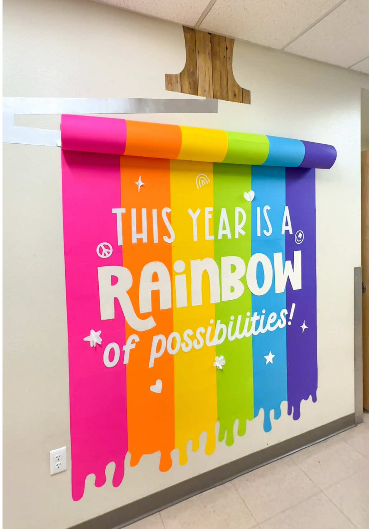 🎨 This year is a rainbow of possibilities… so we’re kicking it off with the most colorful photo backdrop using the Fiesta pack from @Astrobrights purchased at our local @Office Depot! 🌈✨ We’re rollinggg out some Back to School magic! 🤩 Here’s to a year full of bright ideas, bold moves, and a splash of color in every day! 🩷💫 Shop the link in our bio for all of the supplies we used to create this beautiful display! 🔗🔗🔗 #colorizeyourclassroom #astrobrights #backtoschool #getreadywithme #classroomsetup #photobackdrop #rainbowdecor