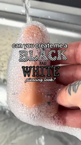 How did we do? 🖤🤍 what colours are next?! #piercings 