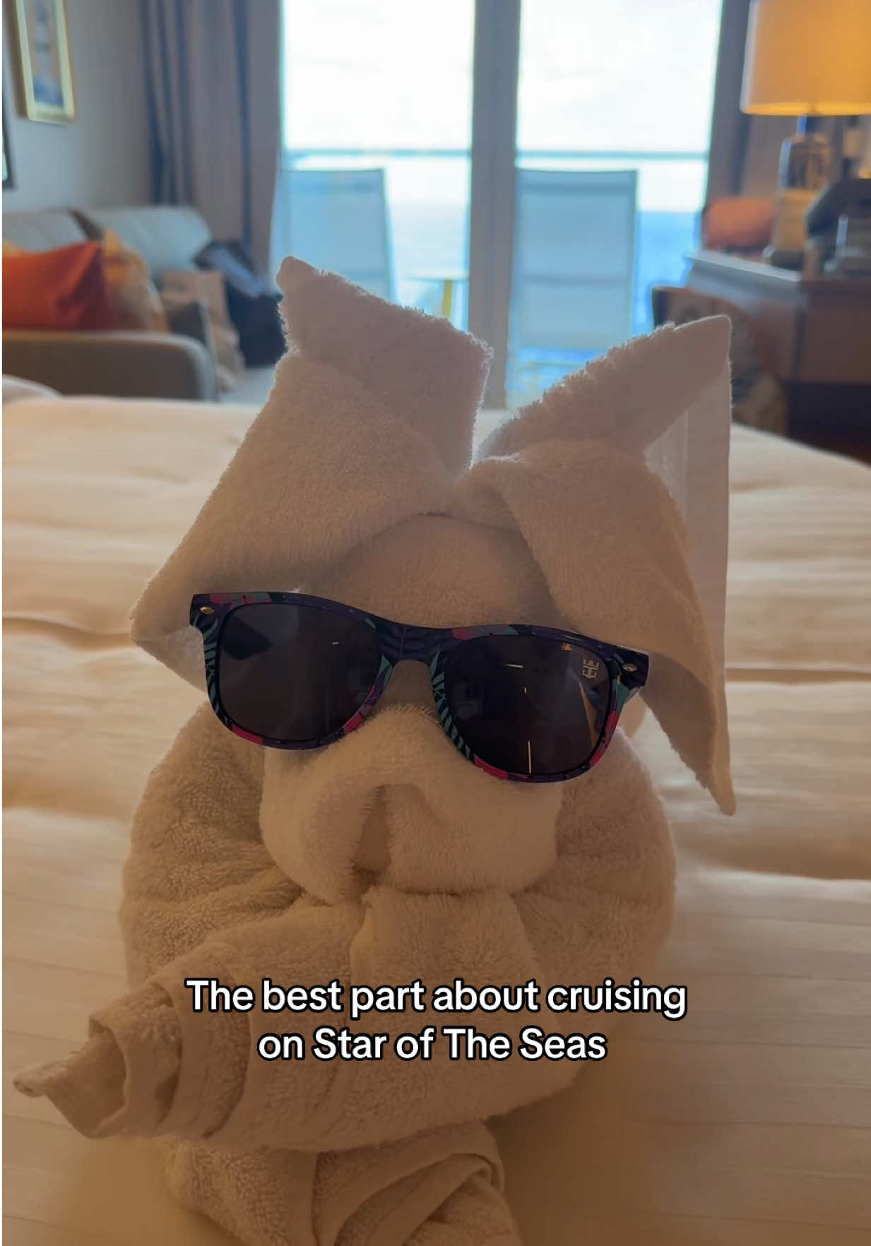 We love a good towel baby #neeniesteenie #fyp #royalpartner #staroftheseas @Royal Caribbean 