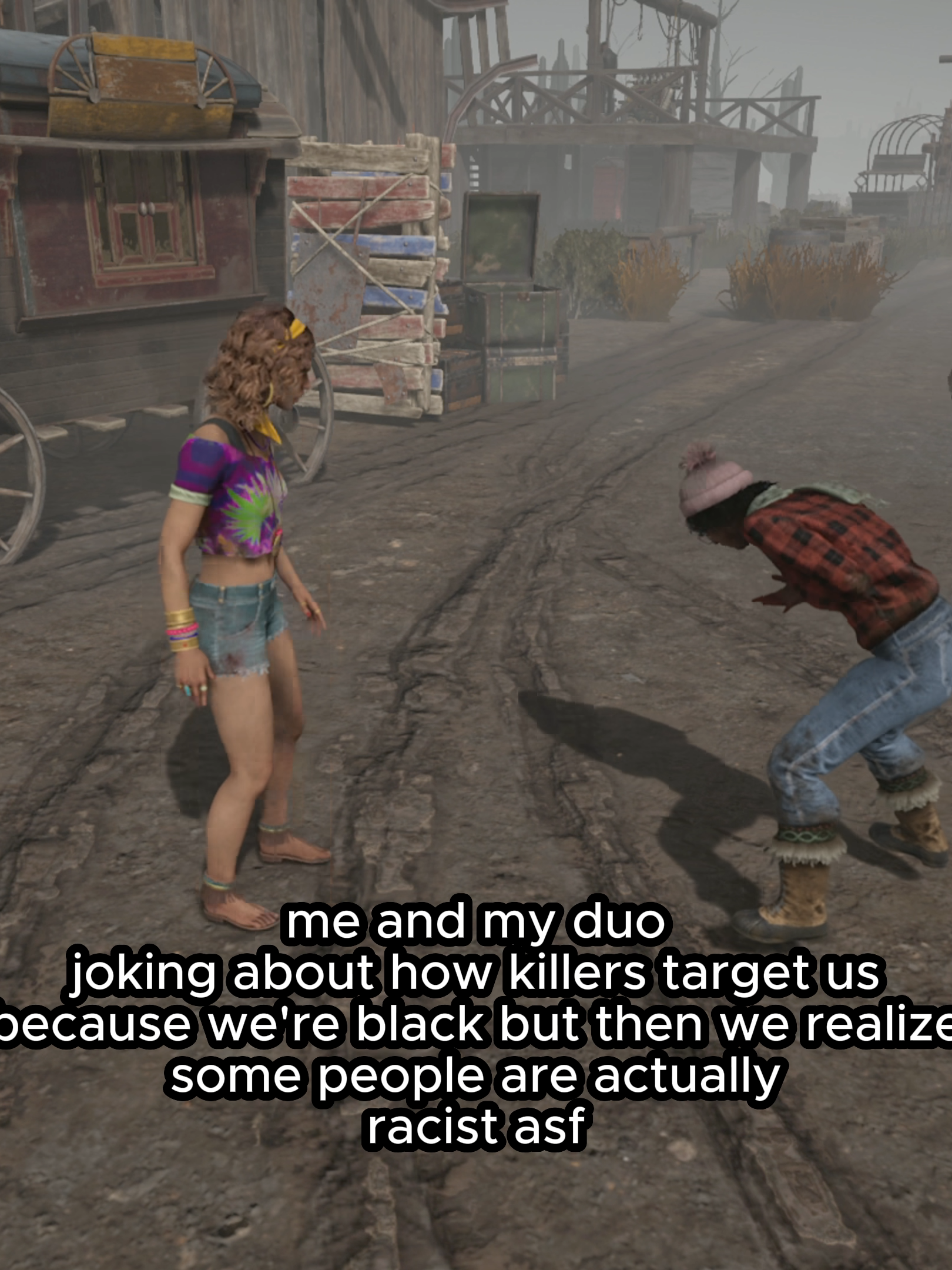 Racism in the dbd community is still a huge problem and im seeing people act like its not that big of a deal or that its not happening when it is #deadbydaylightmoments #dbdmemes #dbdfypシ #deadbydaylightfyp #fypツ
