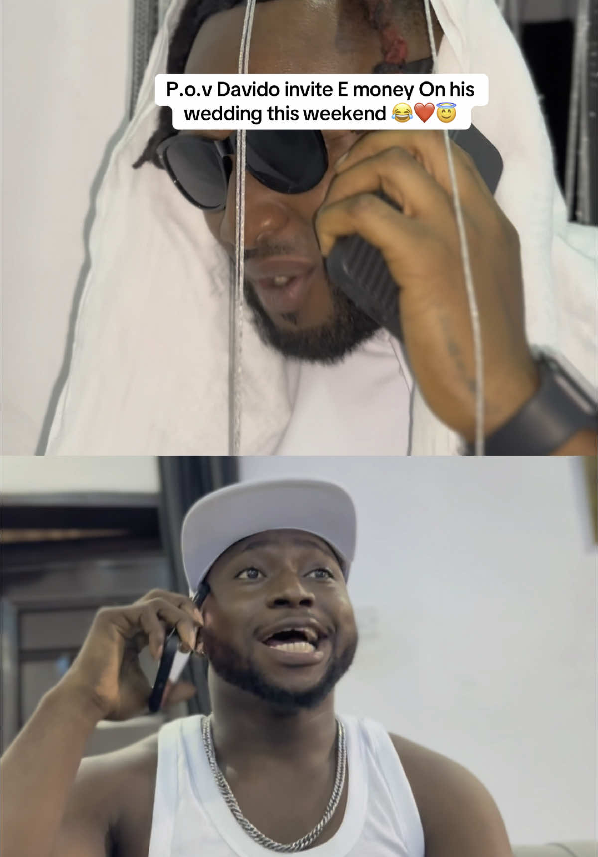 Davido invite E money On his wedding this weekend 😂❤️😇 Happy wedding in advance 001 & 002 stay blessed 😇 ❤️ #davido #chivido #reel 