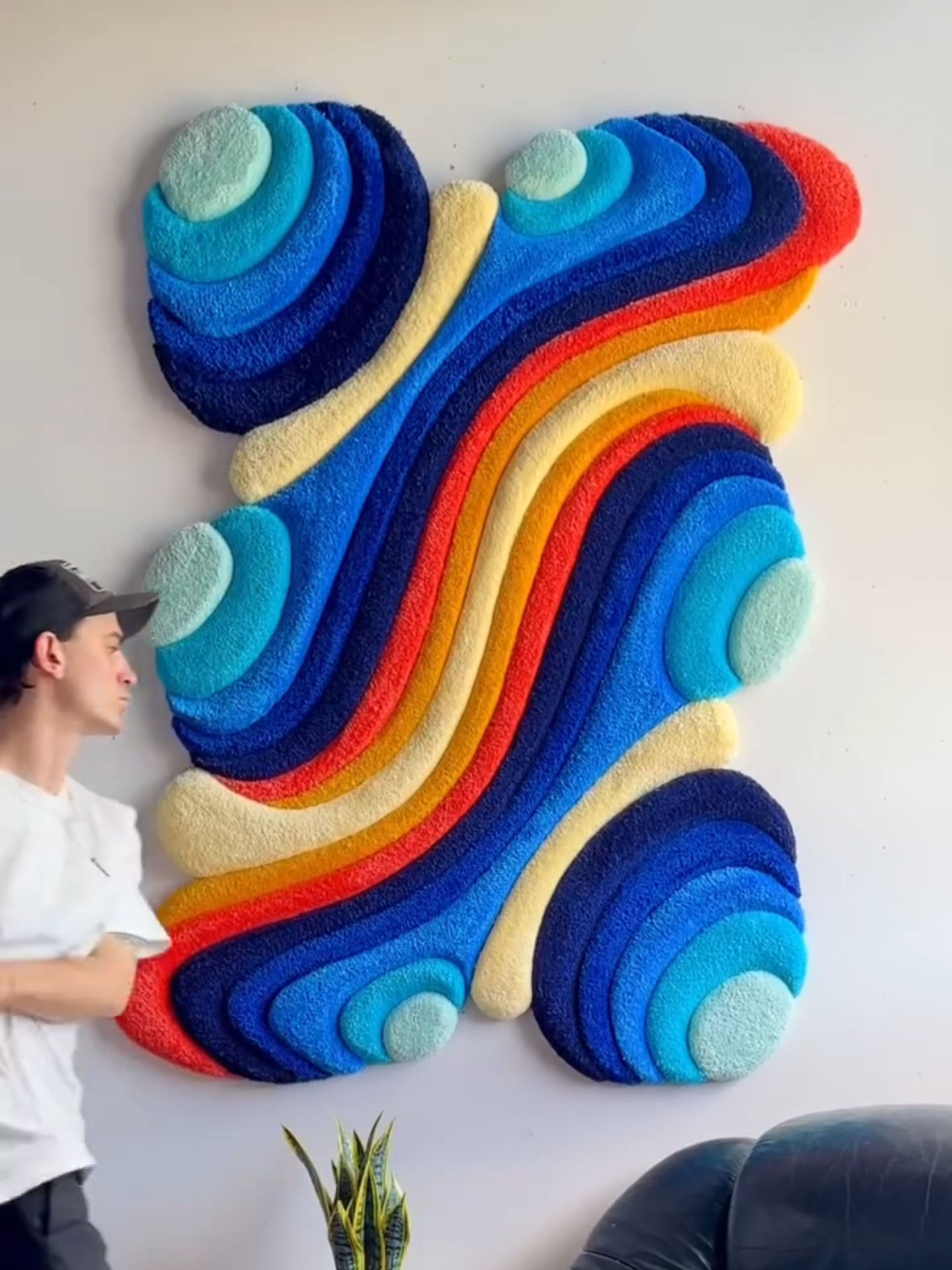 Tag someone who would love to rock this on their wall🔷🔶 (IG)@davidnott #reels #artreels #creativearts #custom #diy #asmr