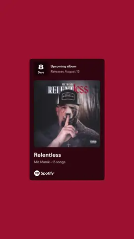 Go check the presave box for ya boy over on Spotify!!! #maniklife #fixyaface #relentless 