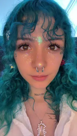 #bluehair #glitter #makeup #star #fyp 