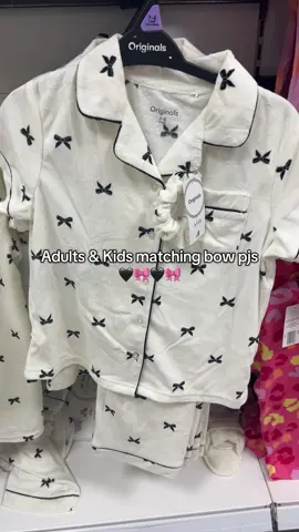 📍Home bargins matching adults and kids bow pjs😍❤️‍🔥🎀🖤 #bow #bows #homebargains #bowpjs #fyp 