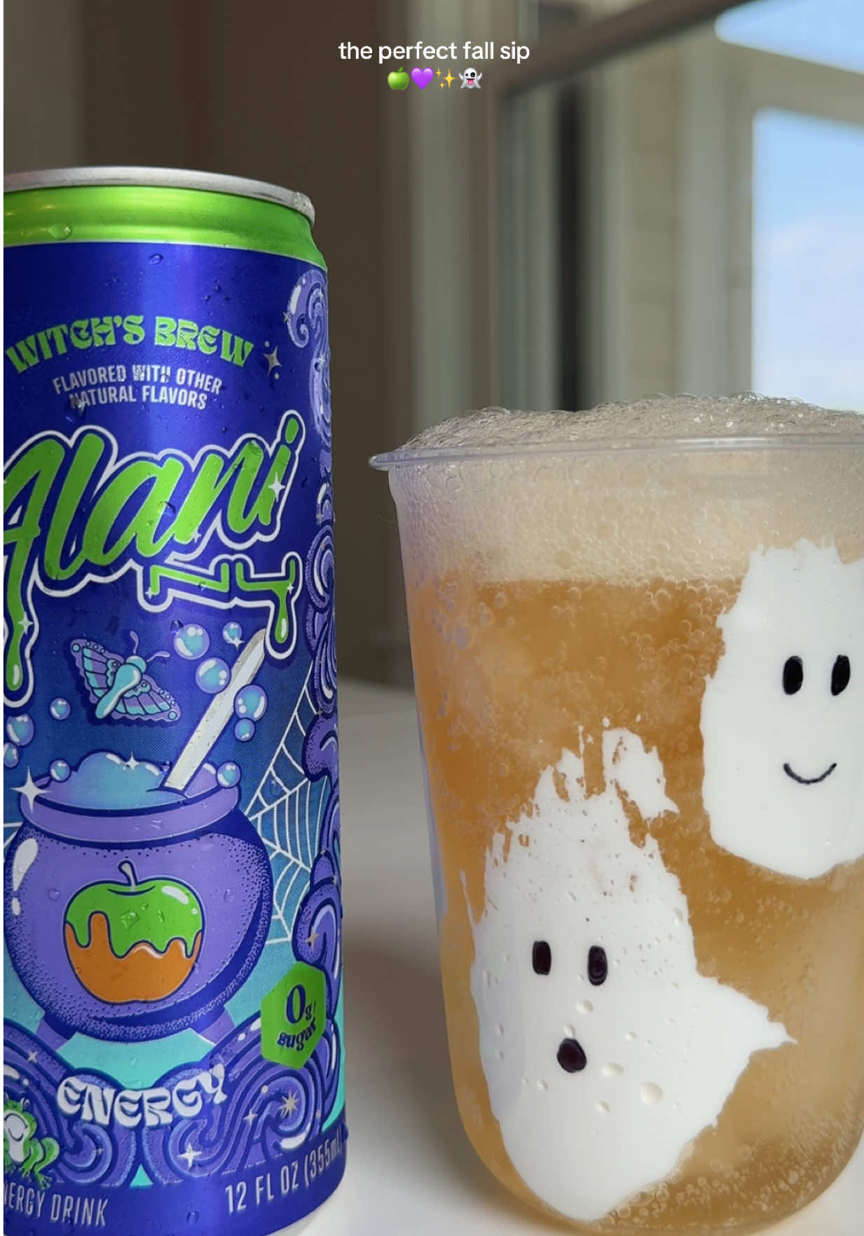 sweet & spooky 👻✨☁️ #fluffysoda #drinktok #alani