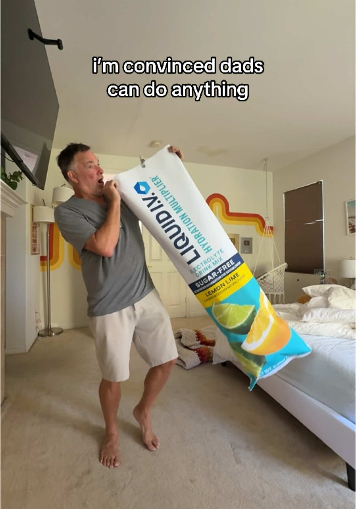 i asked him for a giant liquid iv packet for a video and this is him not even one day later😅