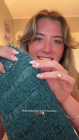 My first #wipwednesday !! I am loving learning about all the things knitting has to offer, I feel like there are so many techniques and exciting ways to do things! #knitting #knittok #knittersoftiktok 