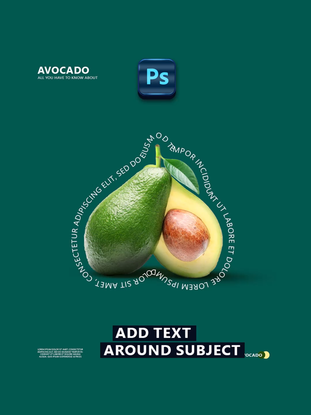 How to add Text Around Subject _Photoshop Short Tutorial