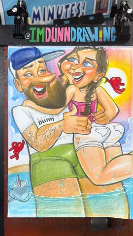 Life is a beach. 😂 #cute #caricature #beach 