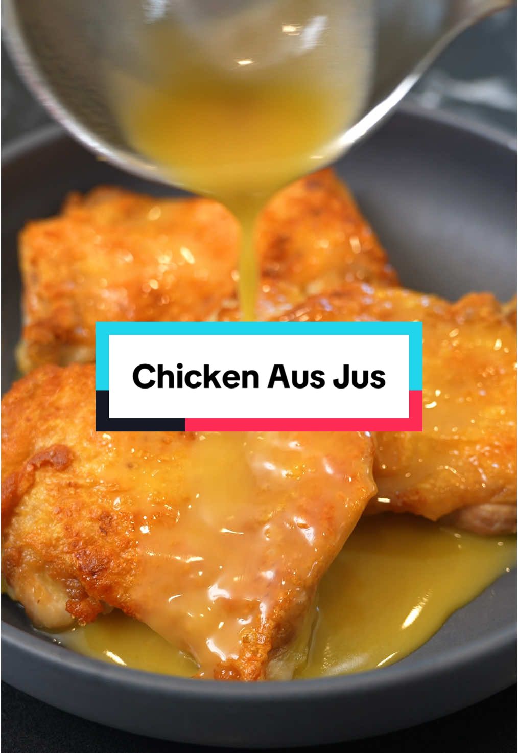 How to make crispy chicken thighs and aus jus! #chicken #chickenthighs