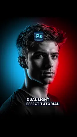 Simple Way To Apply a DUAL LIGHTING Effect In Adobe Photoshop shorts