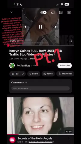 PT.1 MUST WATCH Baltimore city Woman gets pulled over with her toddler son & infant breastfed daughter & refused to comply with officers which later resulted in them serving a warrant at her residence where she had a standoff with police which later resulted in them shooting & killing her & shooting her toddler son . #fyp #korryngaines #balitmore #maryland