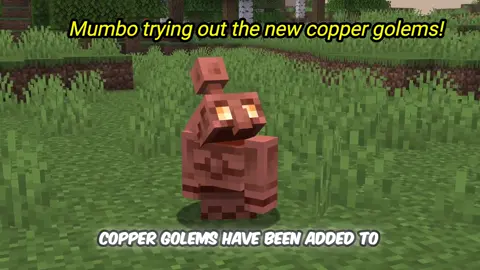 Mumbo trying out the new copper golems! 🗿🔴🔬 #fyp #foryoupage #foryou #viral #viralvideos #Minecraft #MumboJumbo