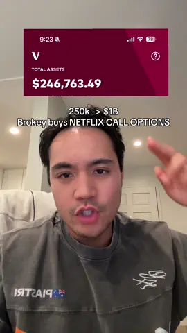 Broke guy buys Netflix call options to become the next billionaire on TikTok #fyp #stocks #investing 