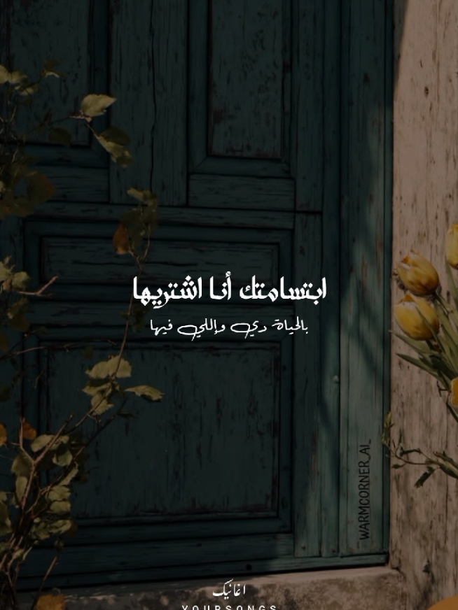 ابتسامتك أنا اشتريها بالحياة دي #اغاني #عمرو_دياب #ماتقلقش #ابتدينا #songs #تصميمي #رومانسي 