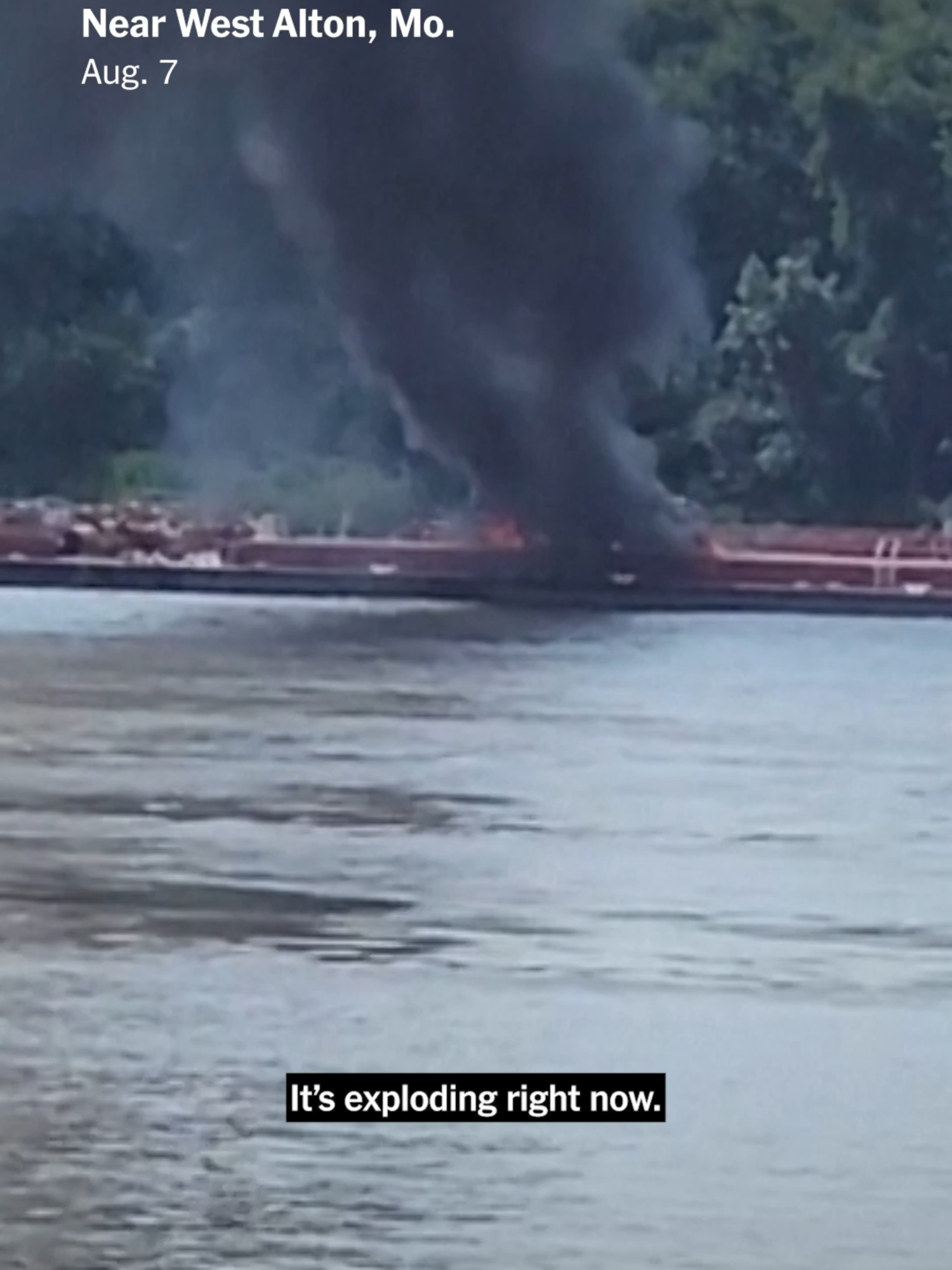 A utility helicopter flying along a power line that stretches across the Mississippi River crashed onto a barge in Missouri, killing two people and catching on fire, the authorities said. #Missouri #helicopter