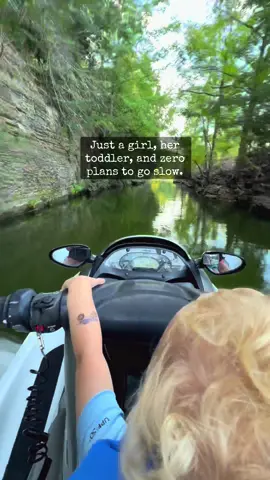 Just a girl, her toddler, and zero plans to go slow. #MomLife #ToddlerAdventures #LakeDays #JetSkiVibes #NoSlowLane #MakingMemories #LifeWithLittles 