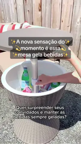 🍻 A mesa que vai revolucionar seus encontros! A Cooler Bar 3 em 1 mantém as bebidas geladas, serve de suporte e ainda vira uma mesa linda e prática. 🔥 Ideal pra festas, varanda e piscina! 🛒 Quer o 🔗 ? Comnta “COOLER” que te envio! Garanta já a sua!  #areagourmetdecorada #churrasco #bebidagelada #verao2025 #utilidadesdomestica #decoracao #diadospais 