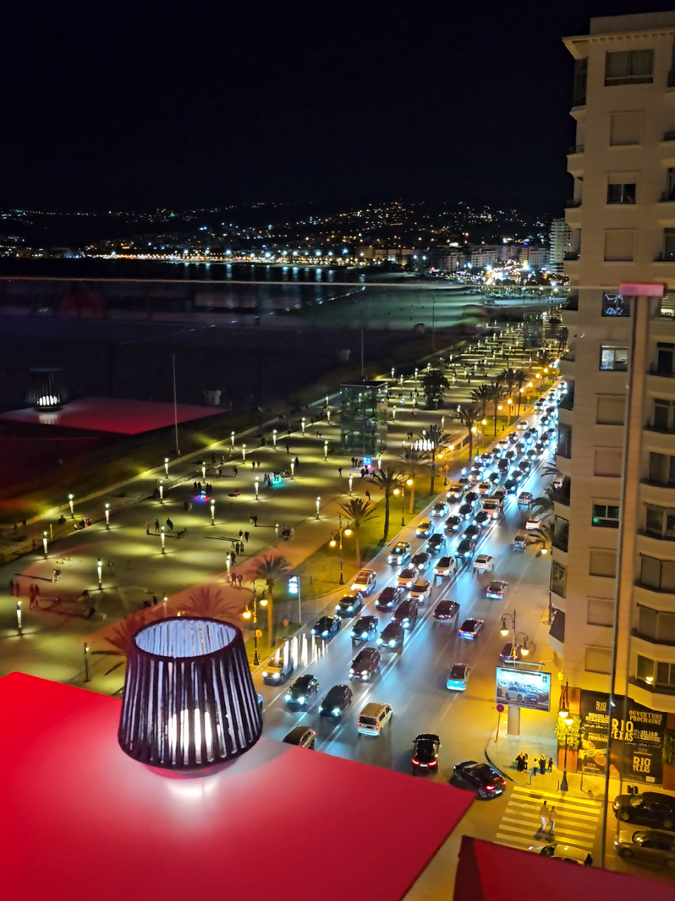 Chic vibes above Tangier ✨ From the B-Heaven rooftop at Barceló, enjoy breathtaking views over the Mediterranean and the Strait of Gibraltar. Perfect spot for sunset cocktails and unforgettable moments. 🌅🍸  #CoinAtMorocco #Tangier #BarceloTanger #BHeaven #MoroccoViews #TravelMorocco #RooftopVibes