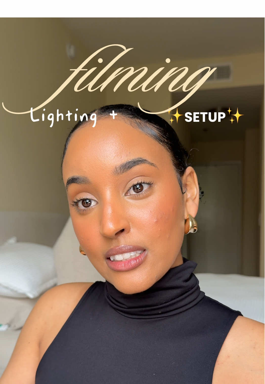 ✨Filming + Lighting Setup ✨  #lightingsetup #filmingsetup #neewerlight #microinfluencertips #fyp 