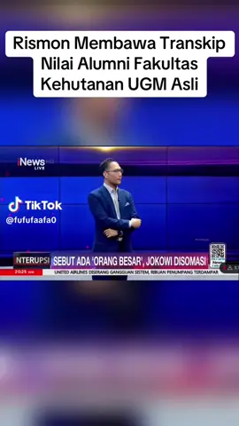 Rismon Membawa Transkrip Nilai Alumni Fakultas Kehutanan UGM ASLI !!