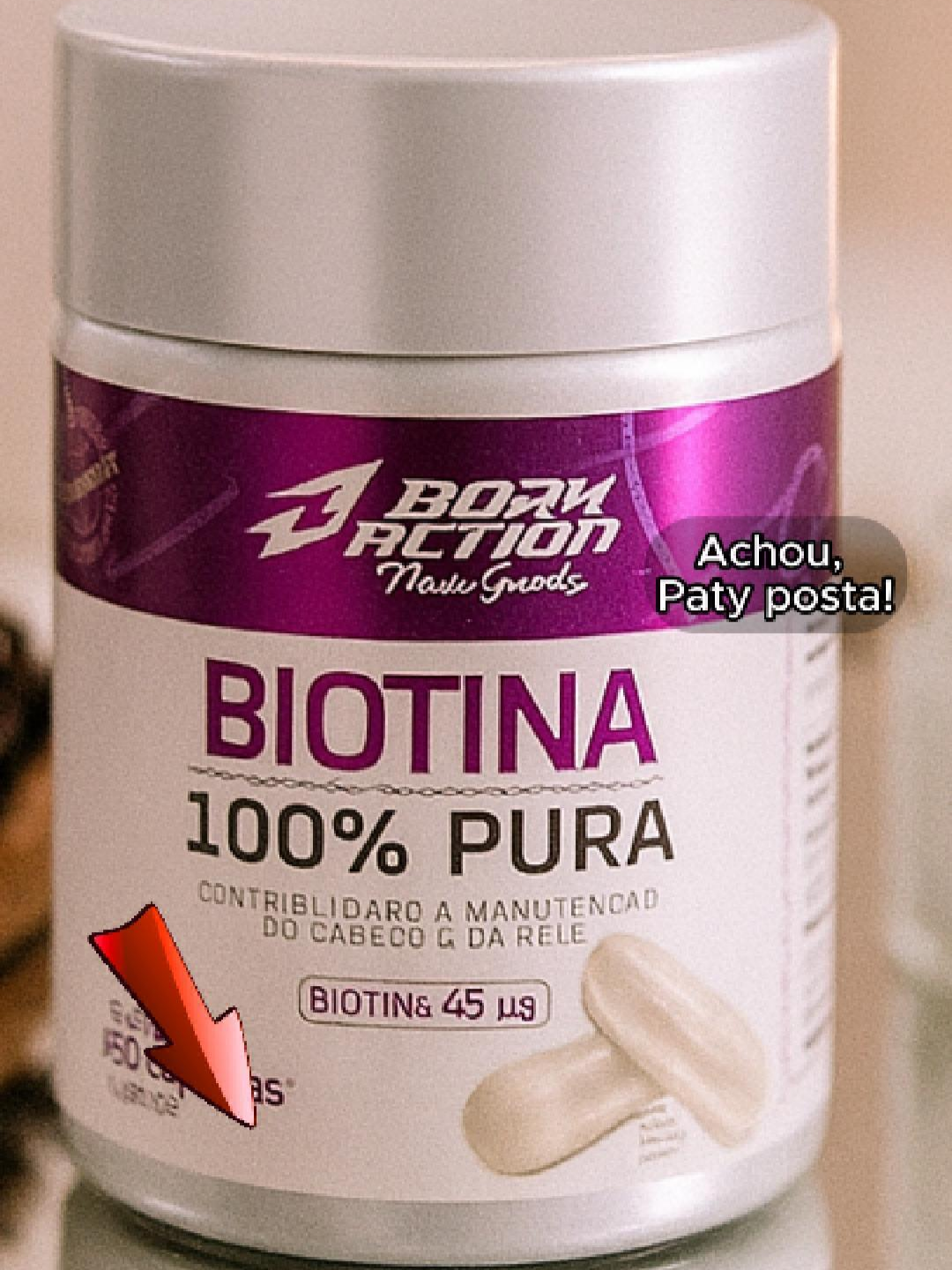 Biotina 100% Pura Bodyaction com colágeno e ácido hialurônico #cabelosaudavel #quedadecabelo #quedacapilar
