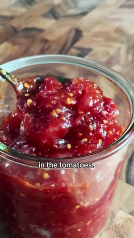 Bought too many tomatoes? @terrencebakes used Amanda Hesser’s tomato jam recipe but made it on the stove to keep the oven off. Sweet, savory, and good on literally everything...toast, scones, burgers, crackers, you name it. #f52community