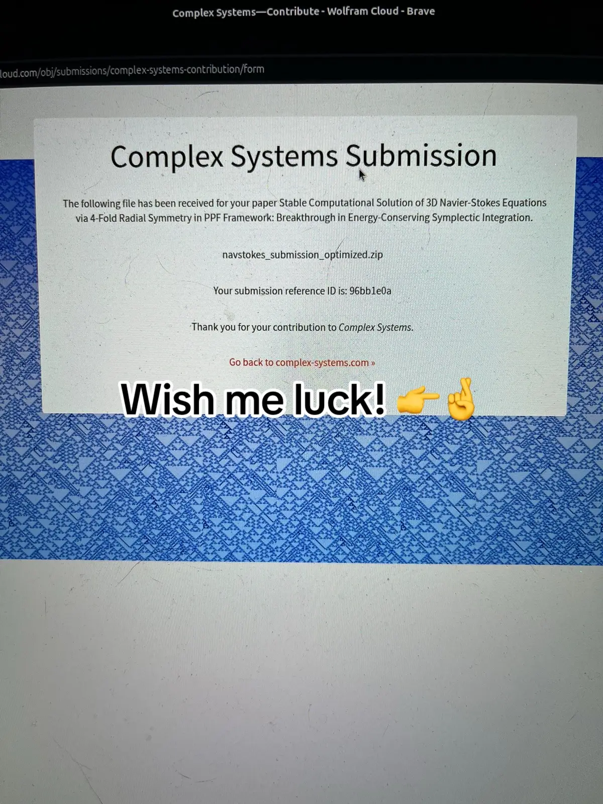 Well we will see how this goes! It works. Hope the reviewer is ready for 15+ papers on WHY it does🫣 #olebrandselect #math #physics #OhNo #youdidwhat #goodluck 