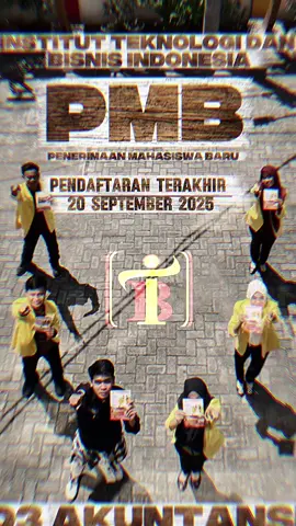 🎓 Penerimaan Mahasiswa Baru ITB Indonesia Kampus Medan – Tahun 2025 TELAH DIBUKA! 📚 Program Studi: D3 Akuntansi (Terakreditasi B) 📍 Lokasi: ITB Indonesia, Jl. Sei Batanghari No. 1–4 Medan dan kampus pusat Tandem Hilir ✨ Program Beasiswa KIP Kuliah: ✅ Kuliah GRATIS sampai lulus ✅ Uang saku bulanan ✅ Kuota terbatas! 🗓️ Batas pendaftaran: 20 September 2025 📝 Pendaftaran dilakukan dalam 2 tahap: 1️⃣ Daftar di: https://kip-kuliah.kemdikbud.go.id 2️⃣ Lanjutkan di: https://kip-kuliah.itbi.ac.id 📌 Syarat & ketentuan lengkap ada di flyer 📞 Info lebih lanjut: 0821-6666-6071 / wa.me/6282166666071 💬 Jangan lewatkan kesempatan kuliah gratis dengan beasiswa resmi dari pemerintah. Masa depan pasti dimulai dari langkah pertama. #BukanJanjiTapiBukti