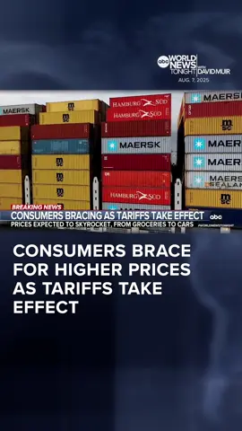 Small businesses and consumers say they are bracing for higher prices as of Pres. Trump's sweeping new tariffs took effect, the highest in nearly 100 years. As Mary Bruce reports, some business owners are already raising prices. #WorldNewsTonight 