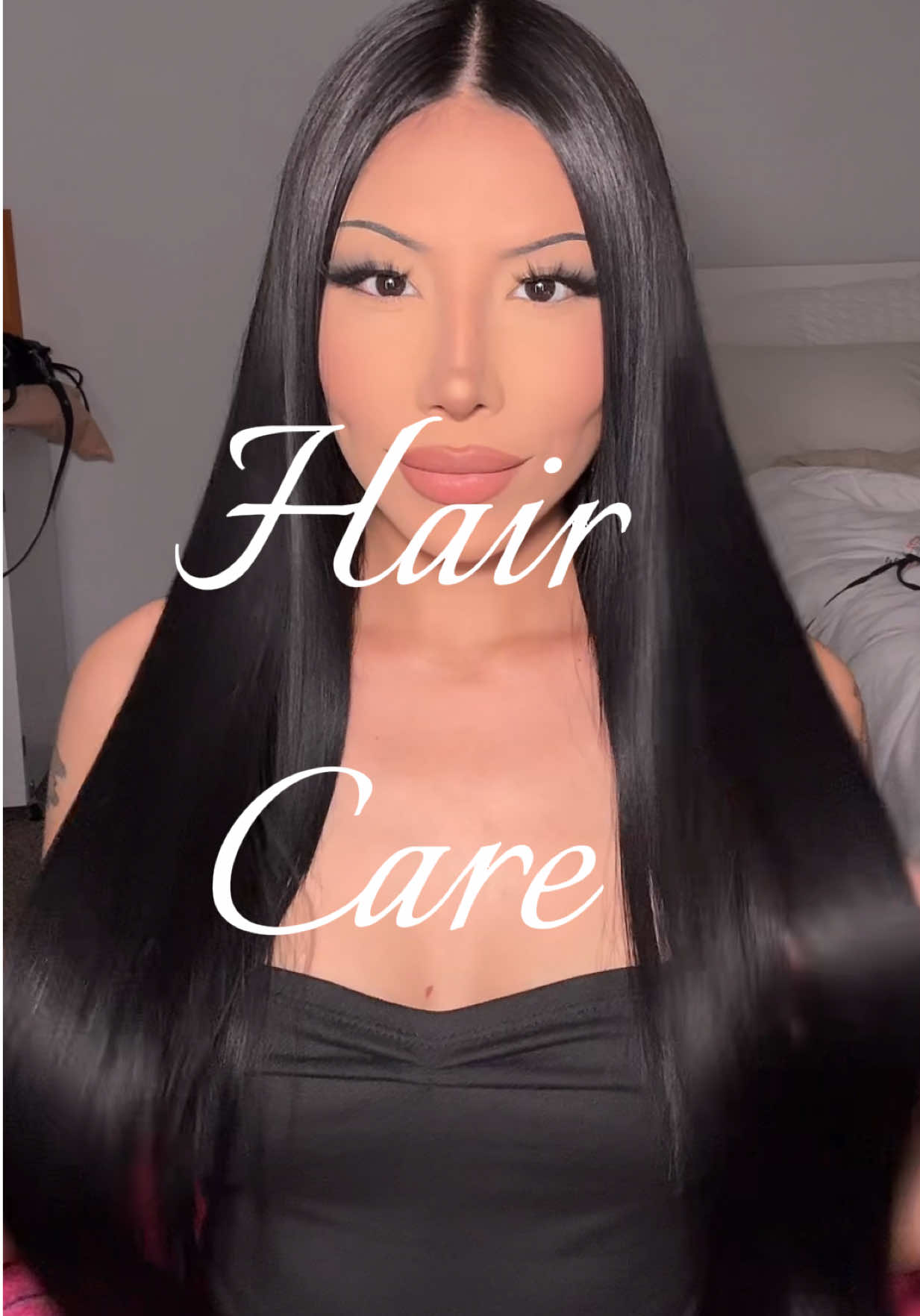 My hair routine 🖤 #haircare #redken #shinyhair #longhair #hairroutine 