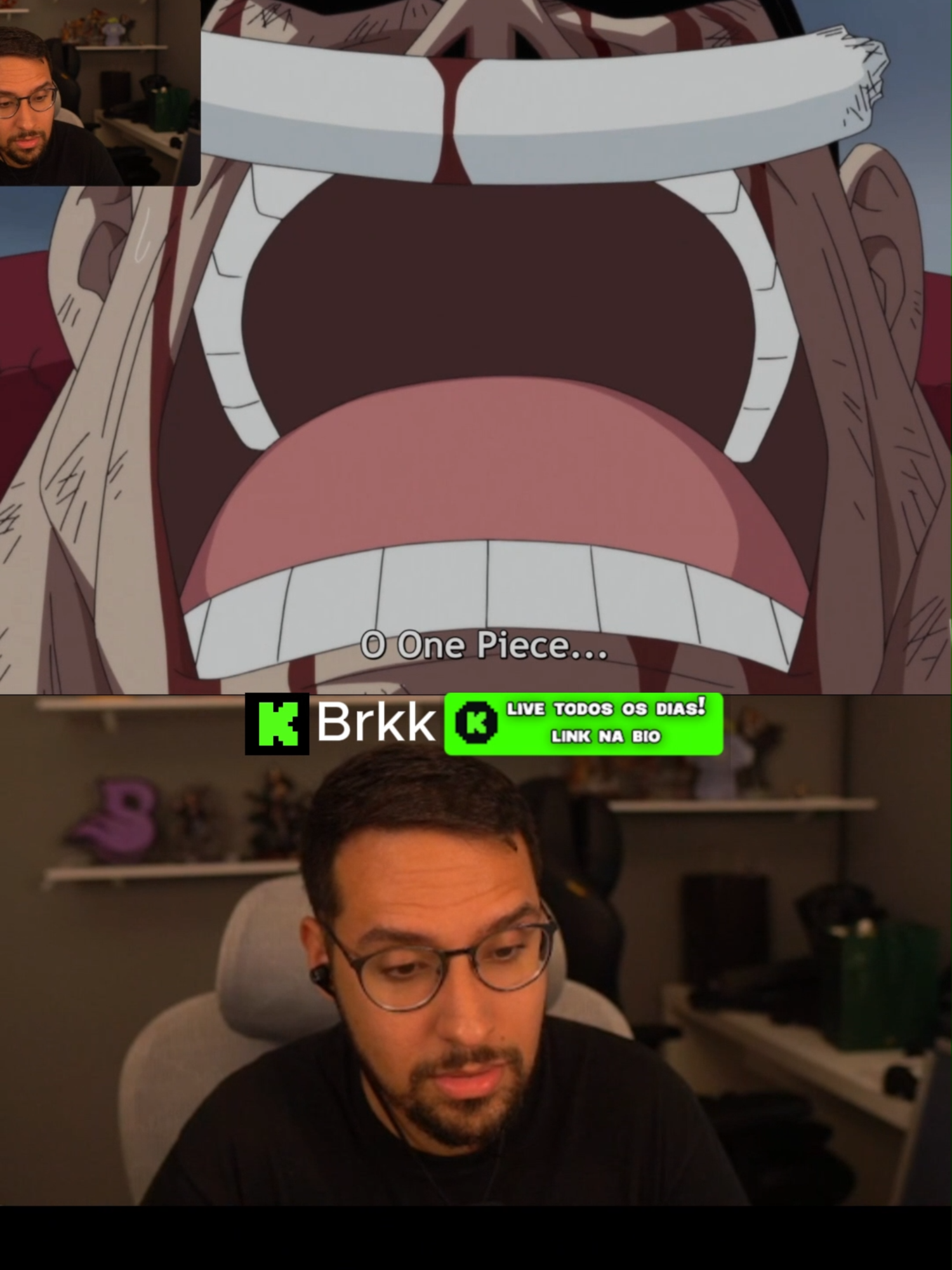 brkk assistindo one piece#brkklive #react #anime #onepiece #luffy #zoro #nami #usopp #robin #sanji #frank #brook #chopper #ace