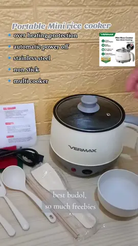 Vermax Potable Rice Cooker With Steamer 2L Multi Cooker Double Layer Mini Hot pot Non-Stick #vermax #miniricecooker #portablericecooker #electricpotcooker #smallricecooker #vermaxricecooker #bestbudol #KitchenHacks #fyp #highlight 