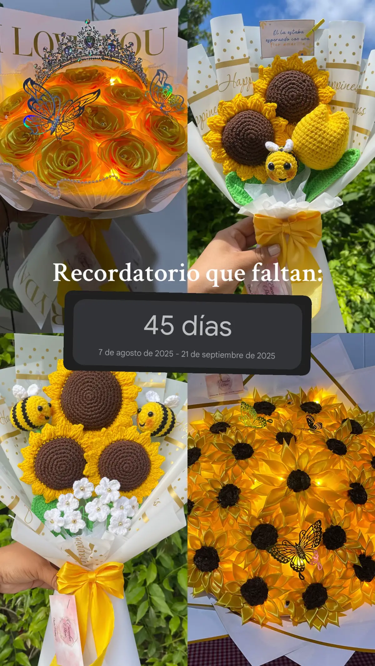No olvides agendar con anticipación y hazla protagonista!!✨ Pedidos con anticipación:74944543🇧🇴 📍Scz-Tienda Virtual #encantosstore #floresamarillas #21deseptiembre #septiembre #floresamarillas🌻 #viral #scz 