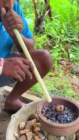 They use this trick to blow stones into treasures!#traditional #treasure #foru #viral #us 