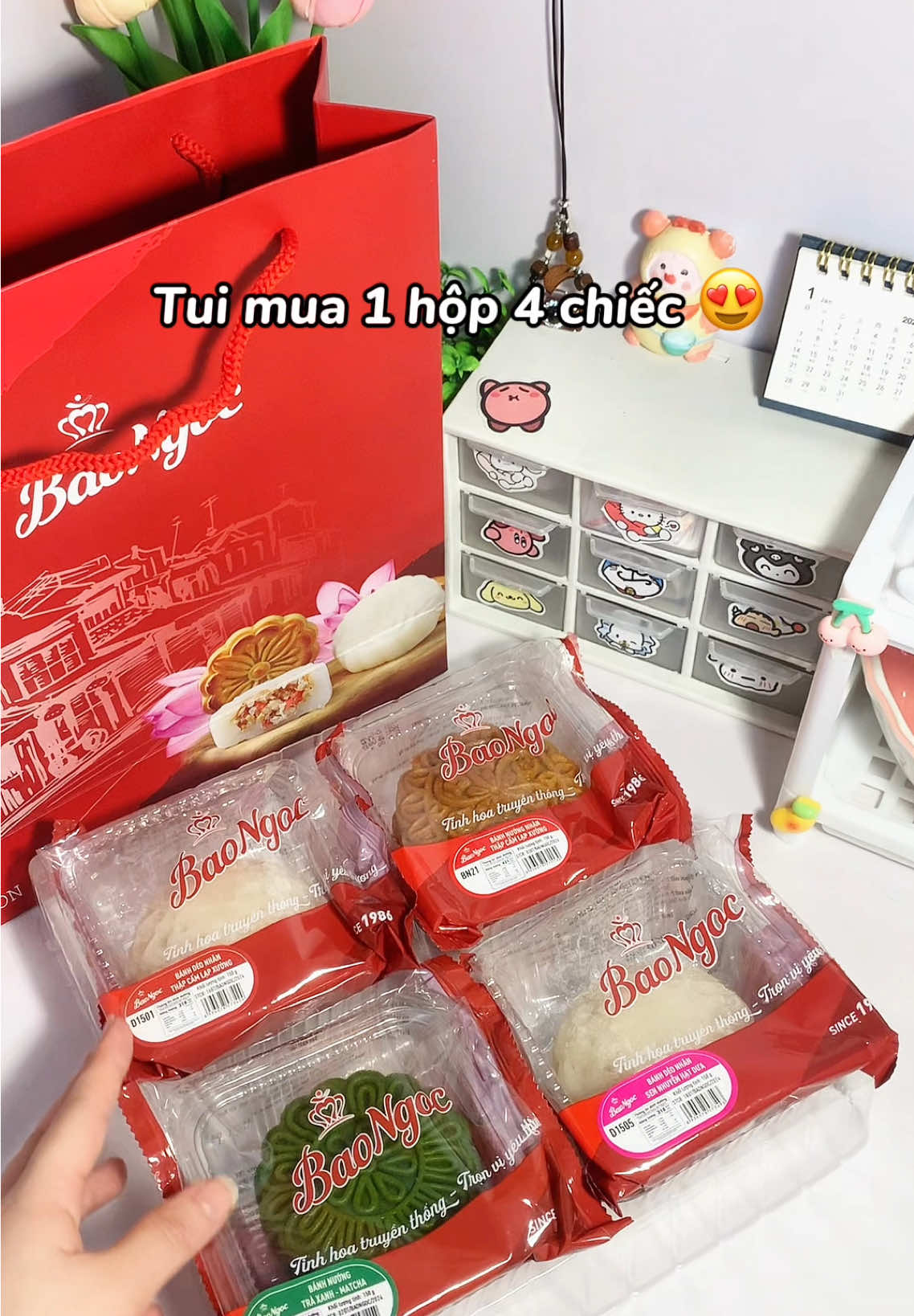 😍🙆‍♀️😍 Ăn bánh trung thu sớm mí ngon nha #reviewanngon #banhtrungthu #baongoc #thaothao17 