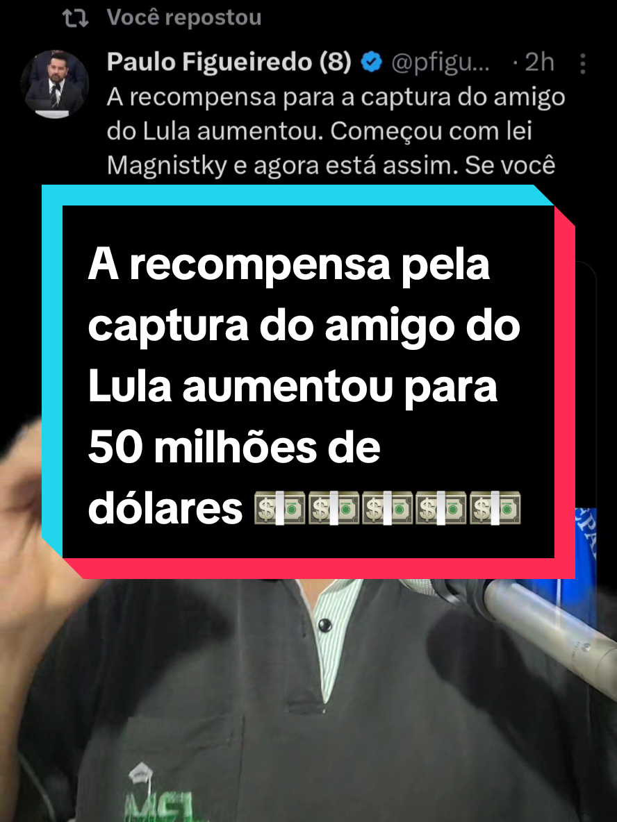 A recompensa pela captura do amigo do Lula aumentou para 50 milhões de dólares! Porque Moraes, Barroso e Gilmar ficaram calados? #politica #mensagem #geopolitica #desperte #jornalismo #desespero 