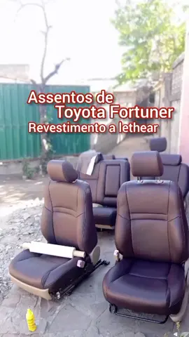 Toyota Fortuner revestimento de assentos a lethear! Deixamos o interior com um visual totalmente novo, trocado de couro creme pra um elegante castanho , qualidade, detalhes e um toque de luxo. -digam a página  -curta