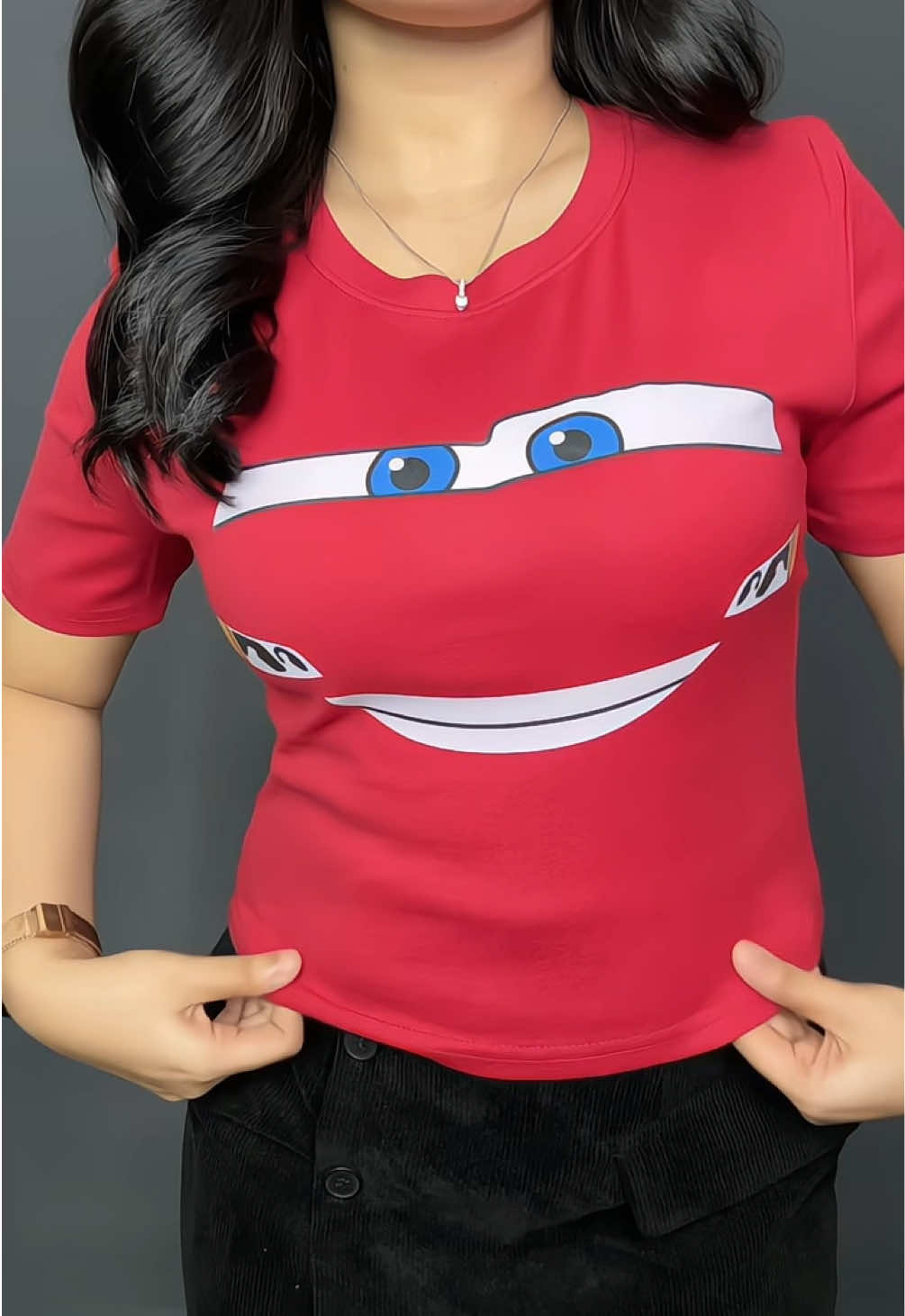Lucu poll bahannya enak bgt!! #fyp #croptop #kaosmurah #crop 